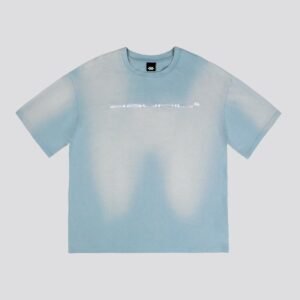 BLUE WASHED SCRIPT T-SHIRT